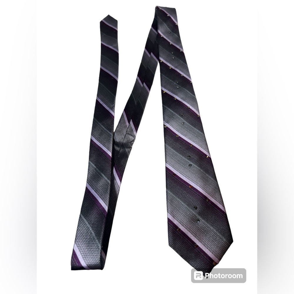 Axist Rhinestone Studded 100‎ % Silk Tie